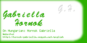 gabriella hornok business card